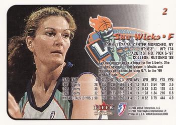 2000 SkyBox Dominion WNBA #2 Sue Wicks Back