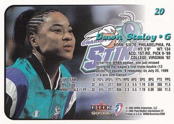 2000 SkyBox Dominion WNBA #20 Dawn Staley Back