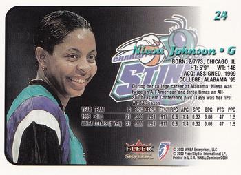 2000 SkyBox Dominion WNBA #24 Niesa Johnson Back