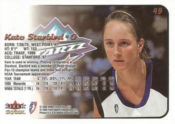 2000 SkyBox Dominion WNBA #49 Kate Starbird Back