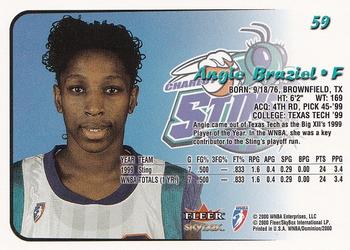2000 SkyBox Dominion WNBA #59 Angie Braziel Back