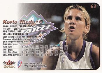 2000 SkyBox Dominion WNBA #63 Korie Hlede Back