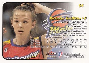2000 SkyBox Dominion WNBA #64 Michelle Griffiths Back