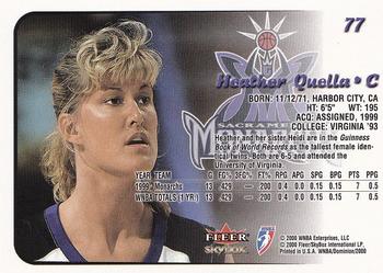 2000 SkyBox Dominion WNBA #77 Heather Quella Back