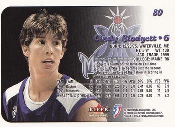 2000 SkyBox Dominion WNBA #80 Cindy Blodgett Back