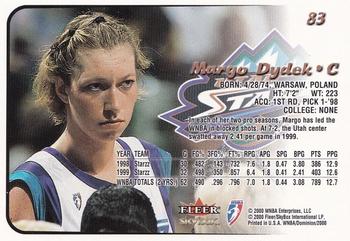 2000 SkyBox Dominion WNBA #83 Margo Dydek Back