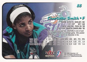 2000 SkyBox Dominion WNBA #88 Charlotte Smith Back