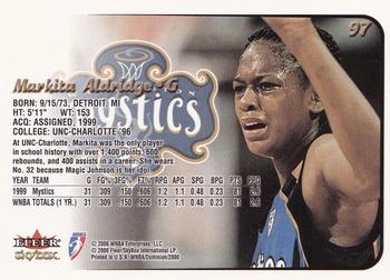 2000 SkyBox Dominion WNBA #97 Markita Aldridge Back
