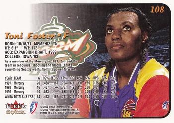 2000 SkyBox Dominion WNBA #108 Toni Foster Back