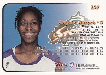 2000 SkyBox Dominion WNBA #109 Angela Aycock Back