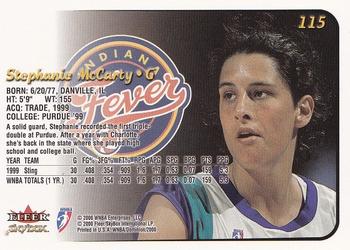 2000 SkyBox Dominion WNBA #115 Stephanie McCarty Back
