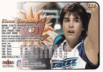 2000 SkyBox Dominion WNBA #118 Elena Baranova Back