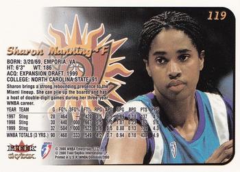 2000 SkyBox Dominion WNBA #119 Sharon Manning Back