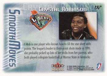 2000 SkyBox Dominion WNBA #132 Crystal Robinson Back