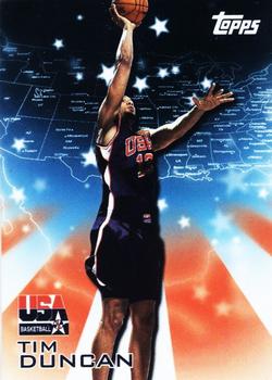 2000 Topps Team USA #1 Tim Duncan Front