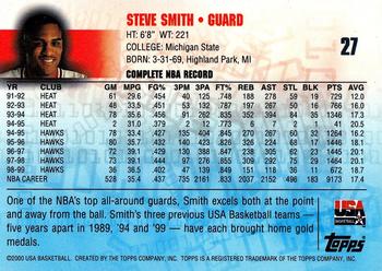 2000 Topps Team USA #27 Steve Smith Back