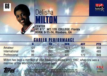2000 Topps Team USA #68 DeLisha Milton Back