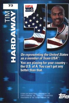 2000 Topps Team USA #73 Tim Hardaway Back