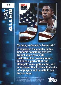 2000 Topps Team USA #75 Ray Allen Back