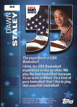 2000 Topps Team USA #84 Dawn Staley Back