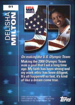 2000 Topps Team USA #91 DeLisha Milton Back