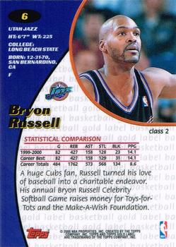 2000-01 Topps Gold Label - Class 2 #6 Bryon Russell Back