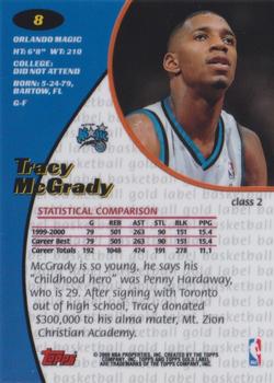 2000-01 Topps Gold Label - Class 2 #8 Tracy McGrady Back