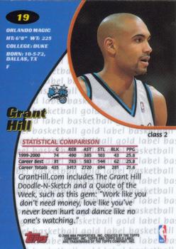2000-01 Topps Gold Label - Class 2 #19 Grant Hill Back