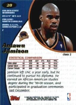 2000-01 Topps Gold Label - Class 2 #20 Antawn Jamison Back