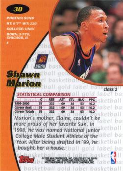 2000-01 Topps Gold Label - Class 2 #30 Shawn Marion Back