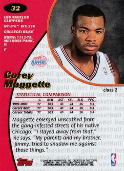 2000-01 Topps Gold Label - Class 2 #32 Corey Maggette Back