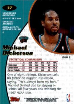 2000-01 Topps Gold Label - Class 2 #37 Michael Dickerson Back
