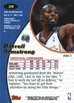 2000-01 Topps Gold Label - Class 2 #39 Darrell Armstrong Back