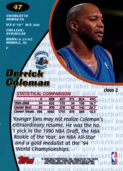 2000-01 Topps Gold Label - Class 2 #47 Derrick Coleman Back
