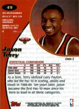 2000-01 Topps Gold Label - Class 2 #49 Jason Terry Back