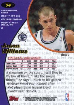 2000-01 Topps Gold Label - Class 2 #54 Jason Williams Back