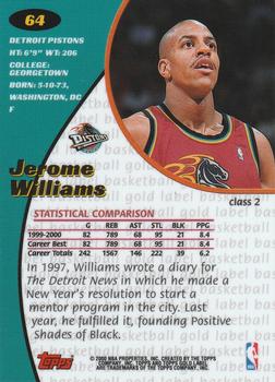 2000-01 Topps Gold Label - Class 2 #64 Jerome Williams Back