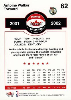 2001-02 Fleer Shoebox #62 Antoine Walker Back