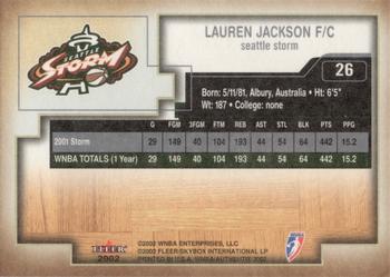 2002 Fleer Authentix WNBA #26 Lauren Jackson Back