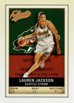 2002 Fleer Authentix WNBA #26 Lauren Jackson Front