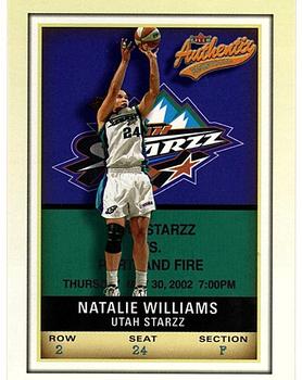 2002 Fleer Authentix WNBA #27 Natalie Williams Front