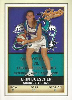 2002 Fleer Authentix WNBA #48 Erin Buescher Front