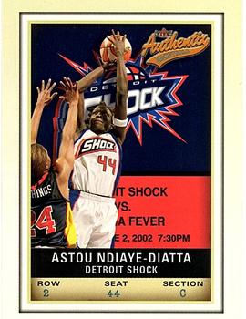 2002 Fleer Authentix WNBA #51 Astou Ndiaye-Diatta Front