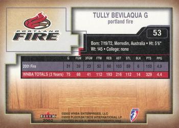 2002 Fleer Authentix WNBA #53 Tully Bevilaqua Back