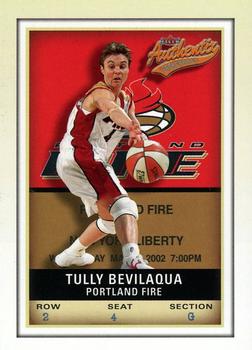 2002 Fleer Authentix WNBA #53 Tully Bevilaqua Front