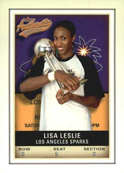 2002 Fleer Authentix WNBA #59 Lisa Leslie Front
