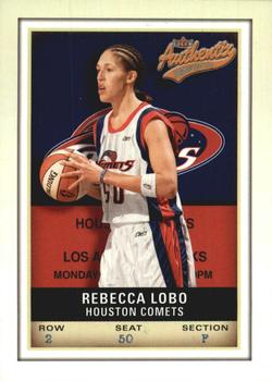 2002 Fleer Authentix WNBA #64 Rebecca Lobo Front