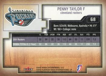 2002 Fleer Authentix WNBA #68 Penny Taylor Back