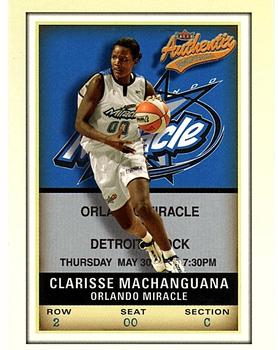 2002 Fleer Authentix WNBA #78 Clarisse Machanguana Front