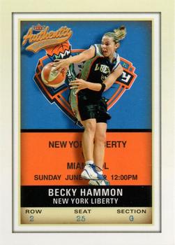 2002 Fleer Authentix WNBA #81 Becky Hammon Front